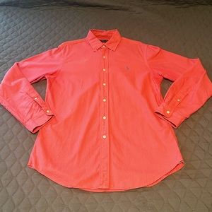 Ralph Lauren, red, men’s Slim Fit Shirt, Size Large